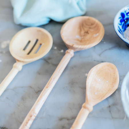 Hand Carved Wooden Spoon - Mixing Set - Image 3