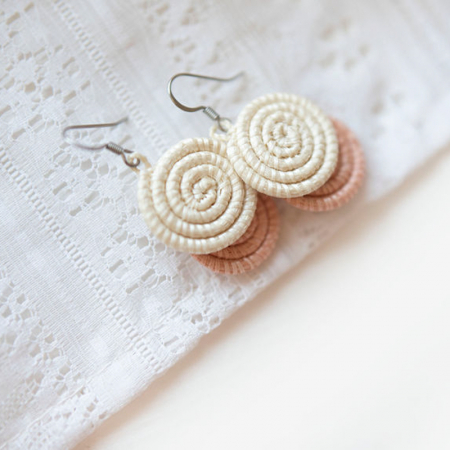 Kinga coral earrings